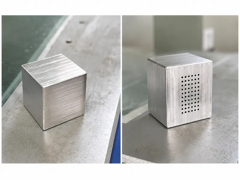 aluminum-energy-equipment-component-drilling-before-after