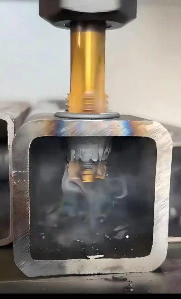 Thread tapping process for liquid cooling manifold components
